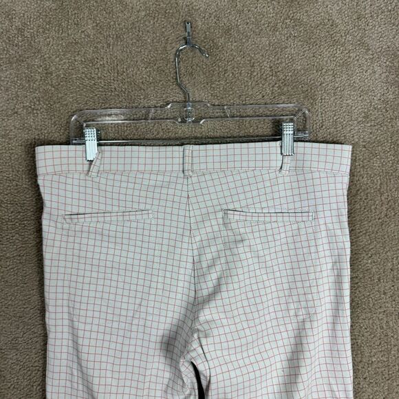 Betabrand Yoga Pants Womens XL Long Gray/Red Check Straight Stretch High Rise - Picture 9 of 12